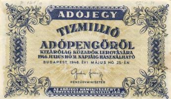 1946. 10.000.000AP T:III (szép papír) Adamo P54