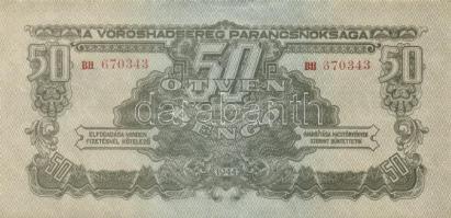 1944. 50P "Vöröshadsereg Parancsnoksága" T:II- Adamo P46