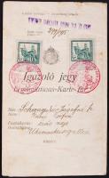 1915 Arad, Igazoló jegy (Legitimationskarte) fényképpel, részletes személyleírással