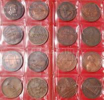 Szép gyűjtemény főleg MÉE emlékérmek, Br és egyéb fém, 229 db kevés duplával 7db érmetartóban és 8 d...