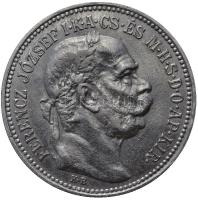 1913KB 1K Ag "Ferenc József" (5.01g) peremirat kisebb betűvel T:2 R! Csak 5214db! Hungary 1913. 1 Korona Ag "Franz Joseph" Kremnitz (5.01g) legend on edge with small letters C:XF Only 5214 examples! Adamo K5.1