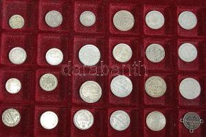 Orosz/szovjet gyűjtemény 369 db 1700-as évektől napjainkig, benne sok jobbal, többek között  53db Ag, 109db emlékpénz (benne sok PP),1db szet, jó minőségű (9db plüsstálcás) hordozható pénzkofferban + 3db éremtartóban T:PP,1,2,3,4