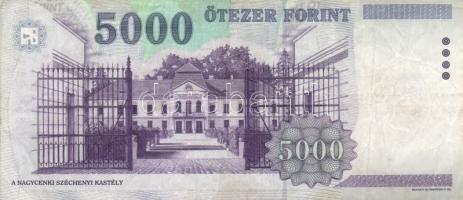 1999. 5000Ft azonos bankjegyeb eltérő számozás: "BA8390354" és "BA8190354" T:III...