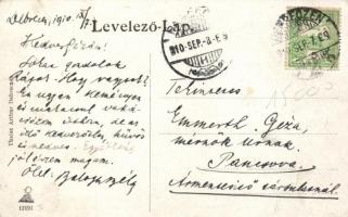 Debrecen, Nagyerdei indóház, vasútállomás; Thaisz Arthur kiadása