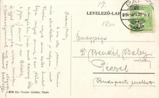 Pápa, Kossuth Lajos utca, Erzsébet-udvar; Kis Tivadar kiadása