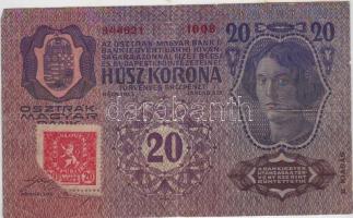 1913. 20K II. kiadás cseh ellenbélyeggel T:III