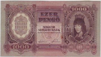 1943. 1000P "Szálasi" T:II Csak egyszer hajtva!