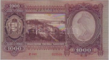 1943. 1000P "Szálasi" T:II Csak egyszer hajtva!