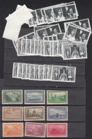 Levélzáró és reklámbélyegek sok többletpéldánnyal 3 stecklapon