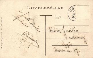 Csorna, Erzsébet utca, Östör-palota, Papp Géza kereskedése; Berger testvérek kiadása