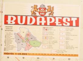 cca 1940 Budapest térképe 80x100 cm