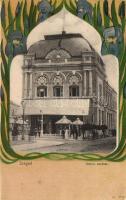 Szeged, Otthon Kávéház, Art Nouveau litho (fl)