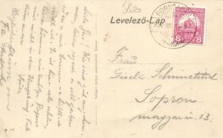 Pornóapáti, Wachter Ede vendéglője, Bajor Herczeg intézőlak, katolikus templom, községháza (EK)