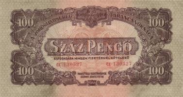 1944. 20P + 50P + 100P "A Vöröshadsereg Parancsnoksága" T:II,II- (kettő hajtatlan)