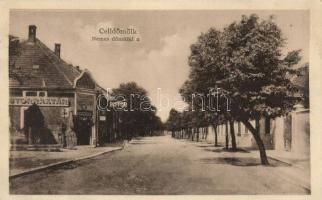 Celldömölk, Nemesdömölki utca, Klapper Fülöp bútorraktára; Móricz Károly kiadása