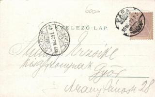 1899 Pápa, dohánygyár, litho