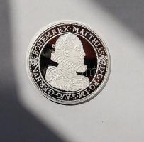 Modern emlékérem "Magyar tallérok-II.Mátyás" Ag 20g, tanúsítvánnyal T:PP Csak 2000db! RR!!