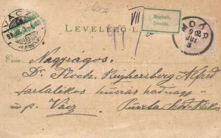 1899 Mór, Wekerle utca, Steiner Ede kereskedése, litho (EB)