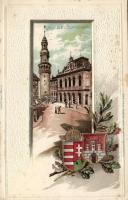 Sopron, címer; Schwarz Károly kiadása / coat of arms Emb. litho (fl)