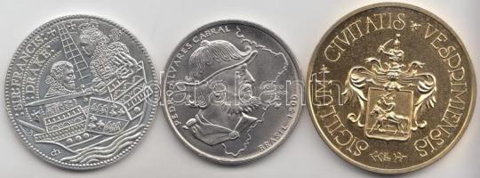 Portugália 1999. 200Esc "Pedro Alvarez Cabral" T:1 Krause KM#717 + 1981. "Francis Dra...