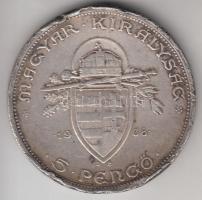 1938. 5P Ag "Szent István" T:3 ph.
Adamo P8.1