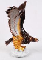 Herendi Turul madár, kézzel festett, jelzett, hibátlan, m:33 cm / Herend Turul bird, perfect conditi...