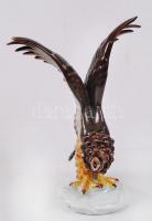 Herendi Turul madár, kézzel festett, jelzett, hibátlan, m:33 cm / Herend Turul bird, perfect conditi...