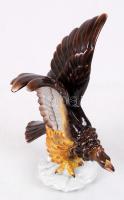 Herendi Turul madár, kézzel festett, jelzett, hibátlan, m:33 cm / Herend Turul bird, perfect conditi...