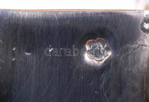 Cca 1920 Ezüst (Ag.) szalvétatartó, poncolt rózsacsokorral, jelzett (Dianás), mesterjeggyel (CzF), 1...