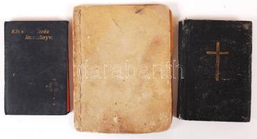 Imakönyvek (3 db): Kis Szent Teréz imakönyv (1930), Imádkozzatok! Ima és éneked könyv a magyar görög katolikus honvédek, csendőrök és leventék számára (1942), címlap nélküli imakönyv kopottas állapotban.