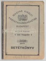 1942 Magyar Királyi Postatakarékpénztár betétkönyve.