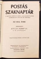1942 Postás szaknaptár az 1942-es évre, több,mint 500 oldalon, egészvászon kötésben, jó állapotban. Benne a postahivatalok vezetőinek fotóival