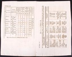 1826 Német és latin nyelvű dokumentum az 1825-ös katonai évben feladott és elkeveredett levelekről/ German and Latin documents from posted and misplaced letters.