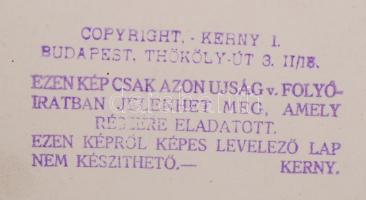 cca 1930 Kerny István (1879-1963): Szentesi szélmalom az orosházi országút mentén. Vintage fotó, hát...