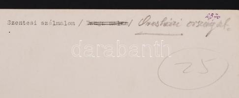 cca 1930 Kerny István (1879-1963): Szentesi szélmalom az orosházi országút mentén. Vintage fotó, hát...