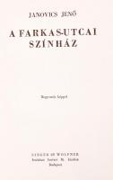 Janovics Jenő: A Farkas-utcai színház.
Bp. 1941, Singer és Wolfner. 316 p. Illusztrációkkal
Fűzve, k...
