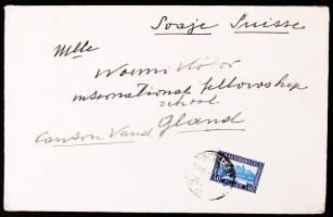 1927 Kóbor Tamás újságíró saját kézzel írt levele, lányának Kóbor Noémi írónak Svájcba. 4 beírt olda...