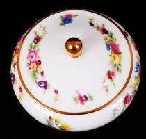 Rosenthal virágos bonbonier, matricás, jelzett, hibátlan, m:9 cm, d:13 cm