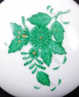 Herendi Apponyi mintás bonbonier, kézzel festett, jelzett, hibátlan, m:6 cm, d:9 cm