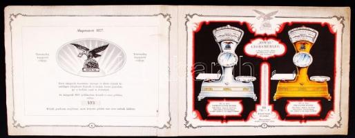 cca 1930 Fuchs S. és fia mérleg gyár képes katalógus. Sorszámozott 493 /3000. 16p. / 
cca 1930 Illus...
