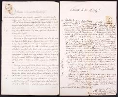 1858-1859 Sopron, Eszterháza, Járásbírósághoz intézett kérelmek, 2 db.