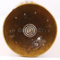 cca 1942 II. világháborús ágyúhüvelyből készült, díszített váza / World War II. military vase made o...