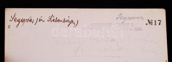 1920-1930 Kerny István (1879-1963): Segesvár. Vintage fotó, hátoldalán szerzői pecséttel jelzett, fe...