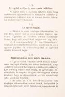 1903 A marosvásárhelyi 22.-ik honvéd gyalogezred tiszti egyenruházati egyletének alapszabályai 16p