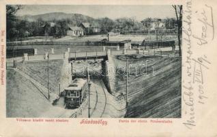 Budapest II. Hűvösvölgy, villamos közúti vasút részlete