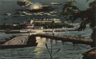 Újvidék, Pétervárad; castle at night, SS Aladár