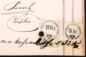 1861 Számla temetési költségekről illetékbélyegekkel