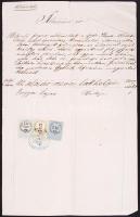 1816 Győr, Aláírási ív a Győr-Pápa-Keszthely vasút építéséhez szükséges pénz kifizetéséről illeték- és hirdetménybélyegekkel.