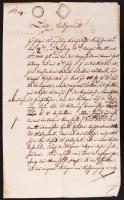 1861 Német nyelvű hivatali levél 15 krajcáros és kontrollszignettával.