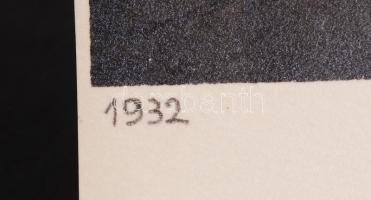 1932 Kinszki Imre (1901-1945): Kolnai Aurél portréja. Vintage fotó, jelzett ("KI"), datált...